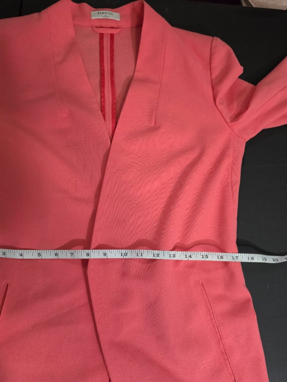 Artizia Babaton Peachy Coral Power Blazer - Size 6 - Picture 6 of 7